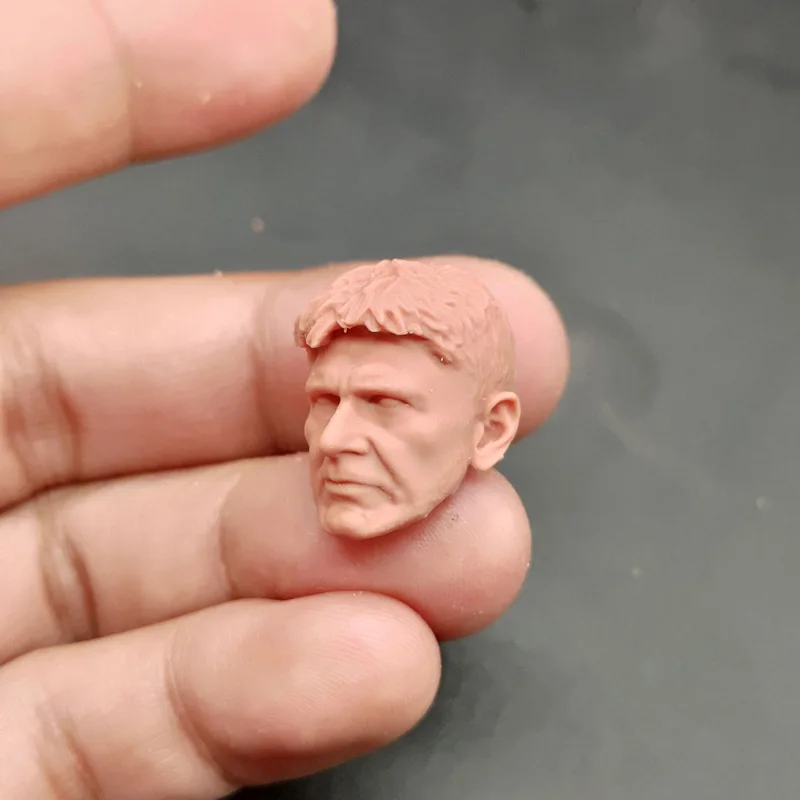 Blank 1//6 Scale Blade Runner Harrison Ford Head Sculpt Unpainted Fit 12/" Figure