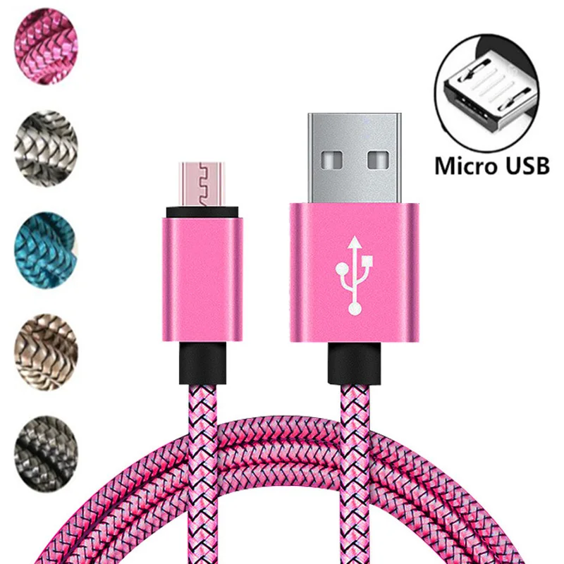 5 в 2016 а нейлоновый Micro USB кабель для быстрой зарядки Xiaomi Samsung J3 J310 J5 J7 2017 J510 J330 J530 J730