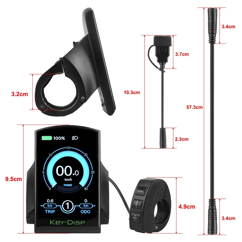 Electric Bicycle Intelligent Kd986 Display With Usb Port Ebike Screen  Waterproof E Bike Computer For Bafang Bbs02b Bbs01b Bbshd - Electric  Bicycle Accessories - AliExpress