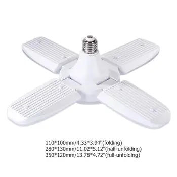 

E27 LED Foldable Fan Blade Ceiling Lights 45W 60W Super Bright Angle Adjustable Quick and Simple Installation without Tools