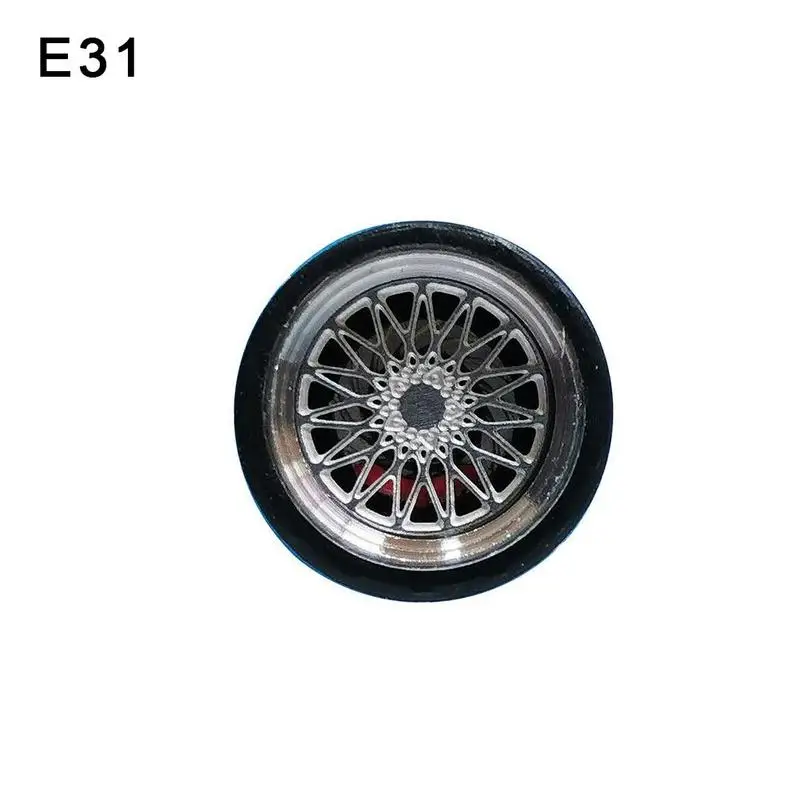 4pcs/set Alloy Wheels Tire Set Axles Vehicle Wheels Retro Thick Tire Modified Alloy Car Refit Wheels For 1/64 Vehicle Car Model - Цвет: D