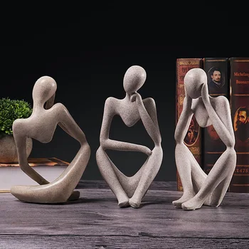 

Abstract Character Decoration North European Classic Sandstone Decor Creative Drawing Statue Sculpture Home Office Landscape