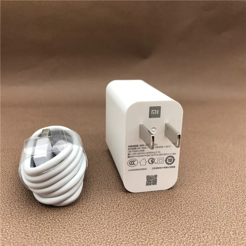 Оригинальное быстрое зарядное устройство Xiao mi 27 Вт usb-адаптер type-C кабель для mi 9 9T Pro 8 Lite 8se 9se Max 3/mi x 3 2 s/Red mi note 8 7 k20 pro - Тип штекера: And Cable