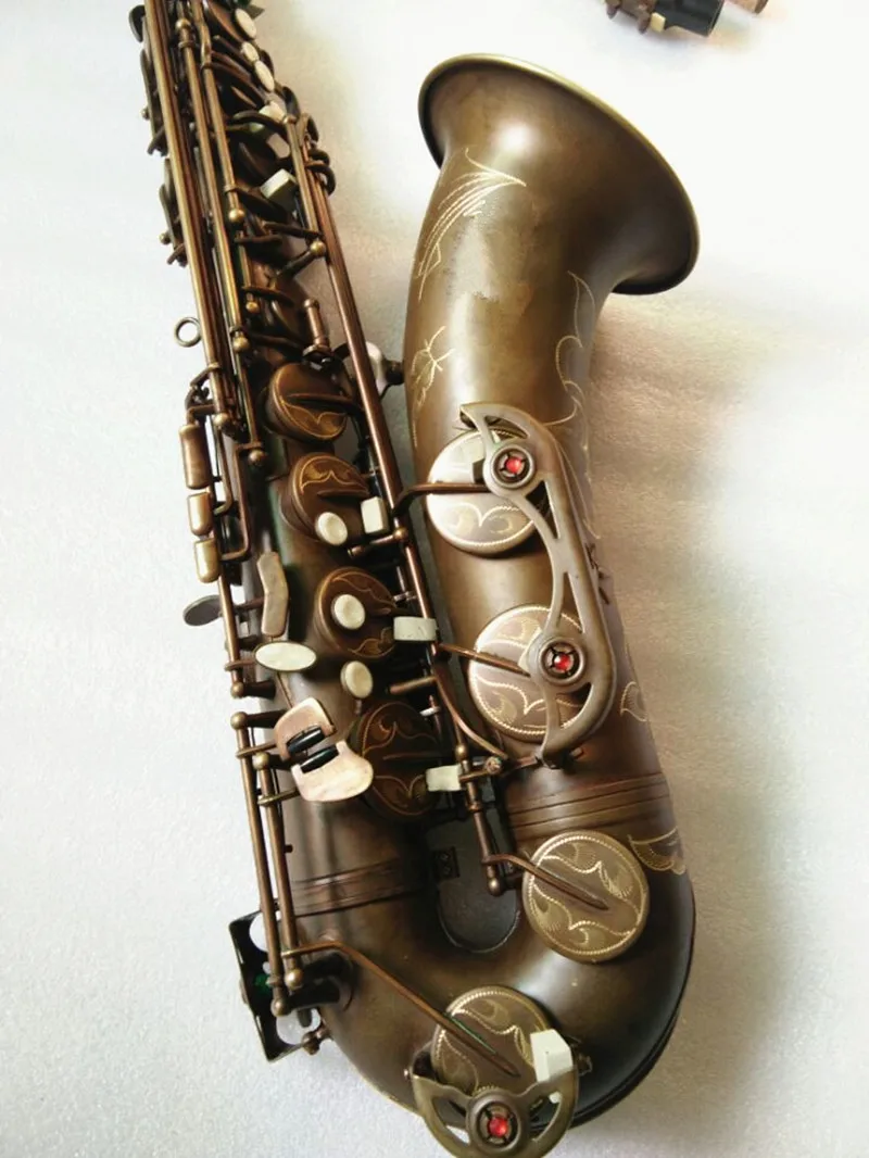 Высококачественный саксофон B античная бронза тенор саксофон и чехол