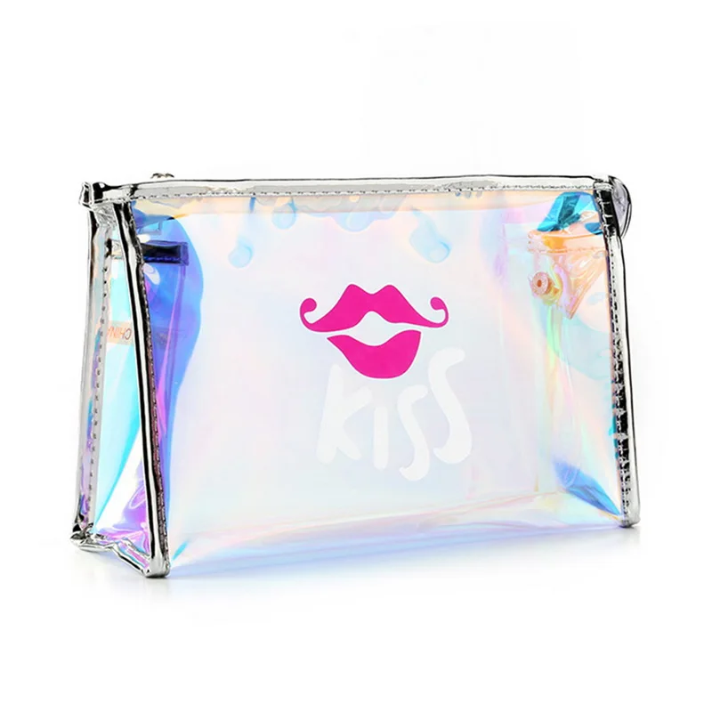 HEFLASHOR женская косметичка, цветная лазерная косметичка, крутая голографическая косметичка, прозрачная сумка, детские мини-сумки для девочек - Цвет: color 1