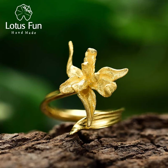 Artisan Silver Lotus Ring Handcrafted Citrine Gemstone, Elegant Botanical  Wedding Jewelry - Etsy