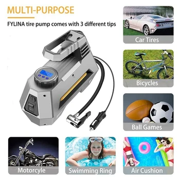 

12V Car Digital Display Electric Inflator Pump Tire Air Compressor for Car Tire Motorcycle Kayaking Inflator Pump