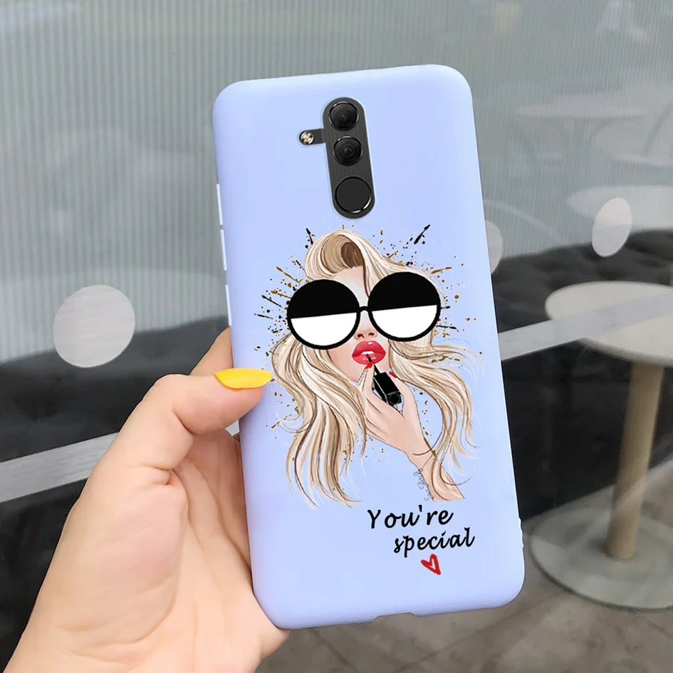 phone pouch for running Case For Huawei Mate 20 Lite Soft Cute Cartoon Flower Silicone Phone Cases for Hauwei Mate 20 Lite SNE-LX1 Funda Back Cover 6.3" neck pouch for phone