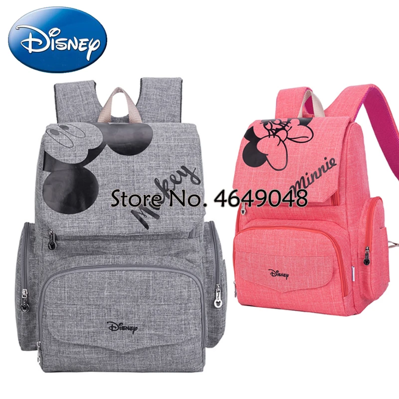 Disney bolsas de pañales de Mickey y Minnie Mouse para mamá, mochila de  cochecito Maternal, aislamiento de maternidad, novedad de 2020|Mochilas| -  AliExpress