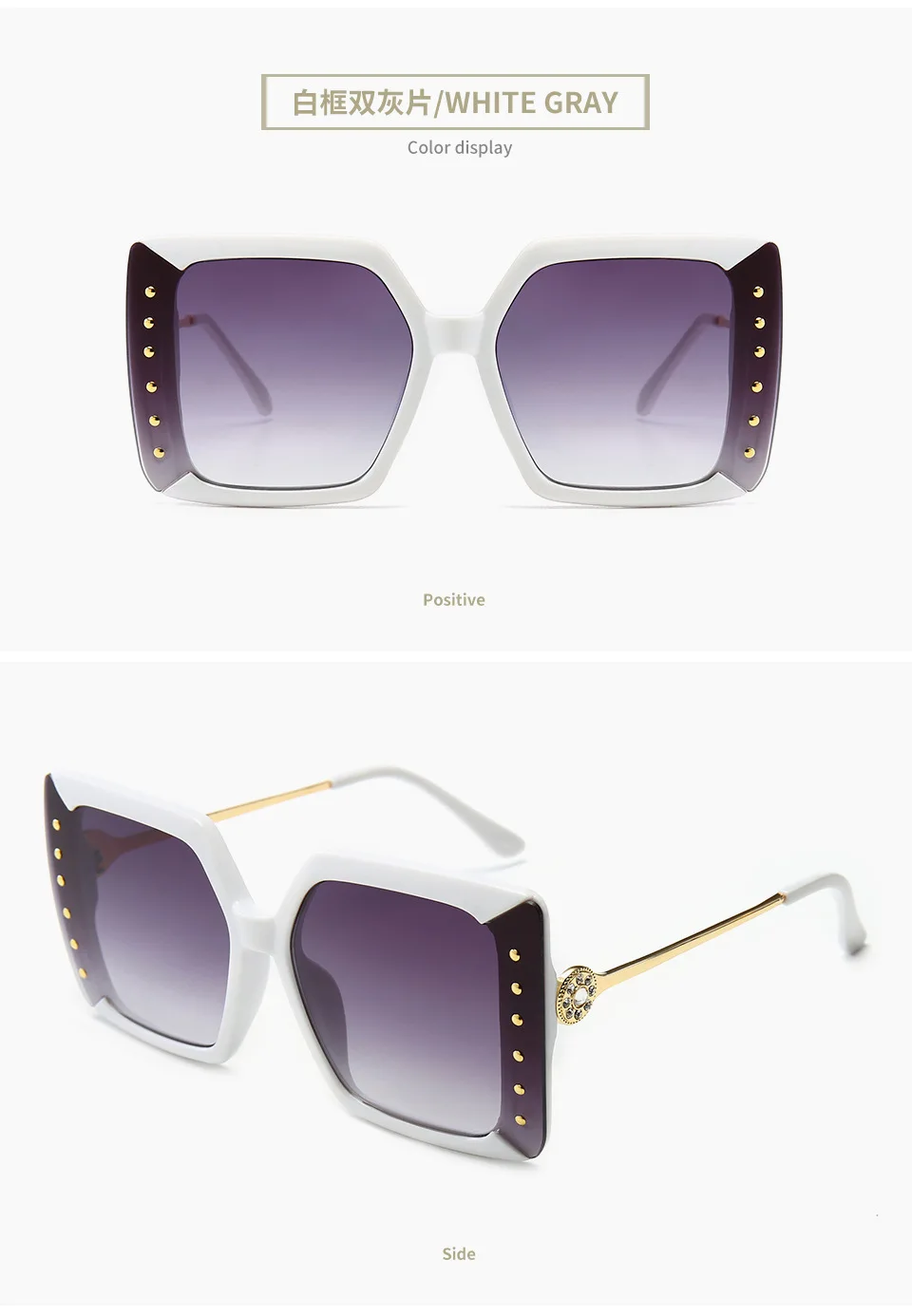 Женские негабаритные Квадратные Солнцезащитные очки женские Алмазные новые модные брендовые дизайнерские черные синие женские солнцезащитные очки FML