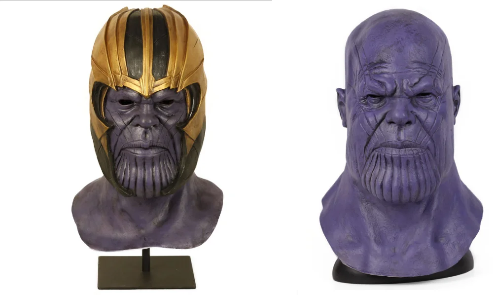 

Avengers 4 Endgame Thanos Mask Cosplay Helmet Marvel Superhero Latex Masks Infinity Gauntlet Halloween Deluxe Props