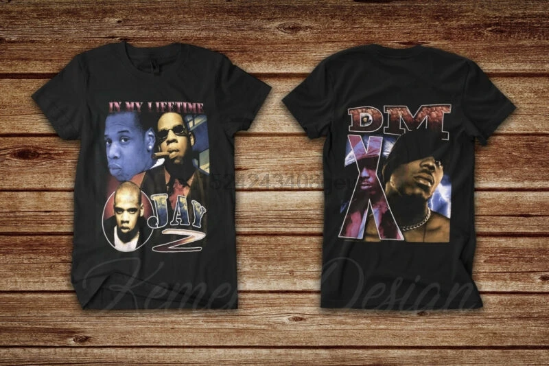 Anjing Hip Hop Rap T Shirt Cetak Ulang 