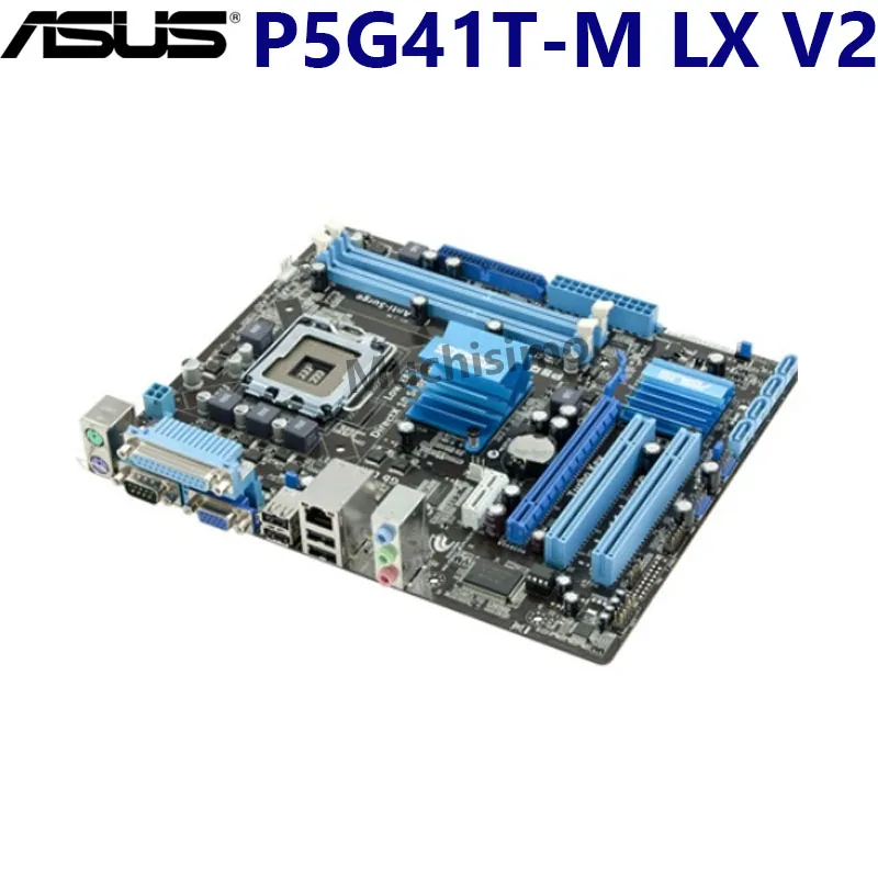 Asus P5G41T-M LX V2 100% Original Motherboard LGA 775 For Core 2 Duo DDR3 8G SATA2 VGA USB2.0 uATX Mainboard Desktop Used