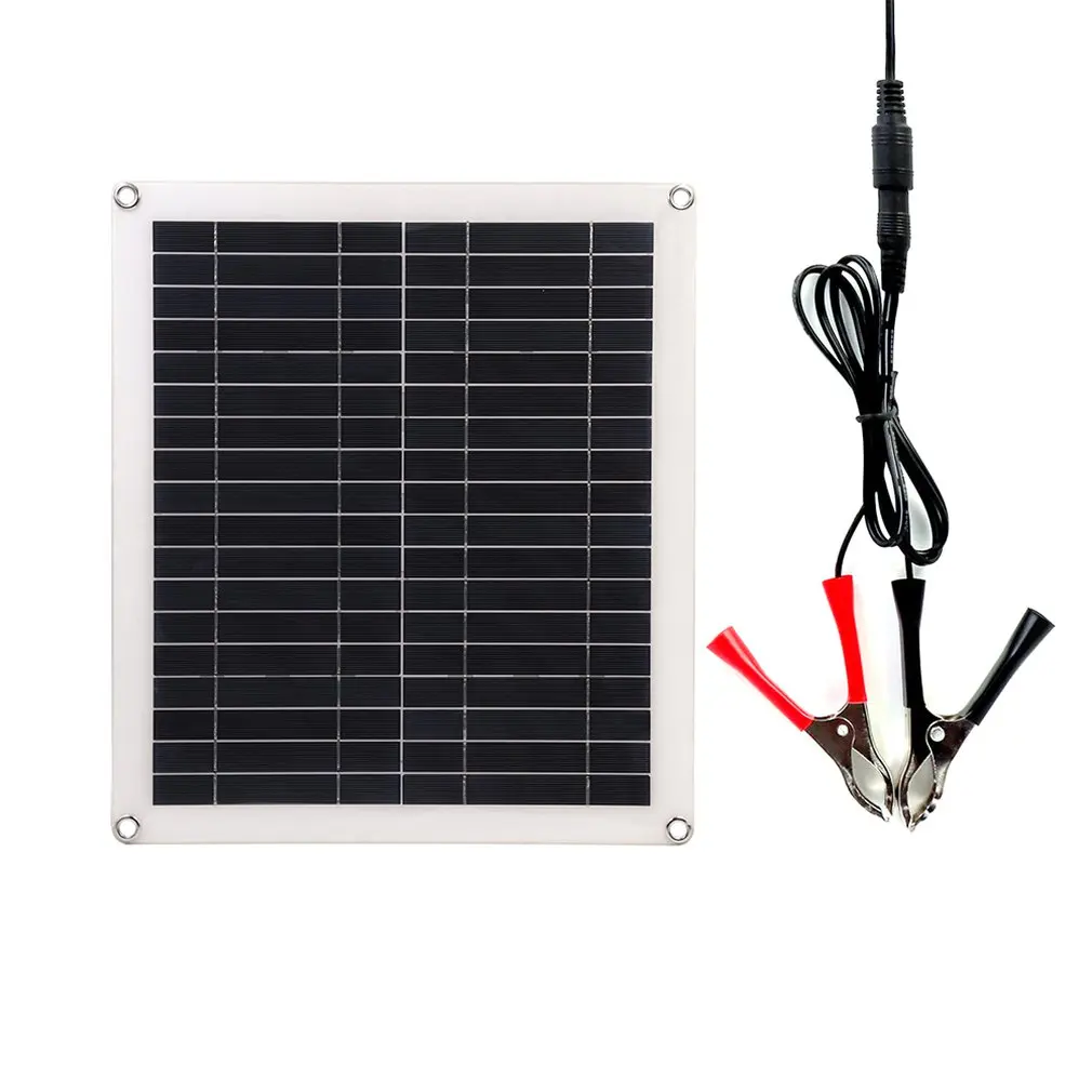 25W Power Board Поликристаллический гибкий многоцелевой мобильный телефон зарядка Солнечная плата портативная двойная Usb аварийная зарядная плата - Цвет: 25W Power Board