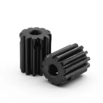 

2 pcs 1M Spur Gear 10T-14T Metal Transmission Gear 4/5 /6/6.35/7mm Bore 45# Steel Black Surface Pinion 10 12 14 Teeth No Steps