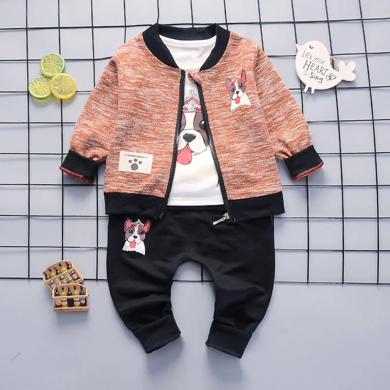 

2018 New Style Spring And Autumn Childrenswear 0-4 BOY'S Puppy Printed Zipper Baseball Jacket Childrenswear CHILDREN'S Sweater