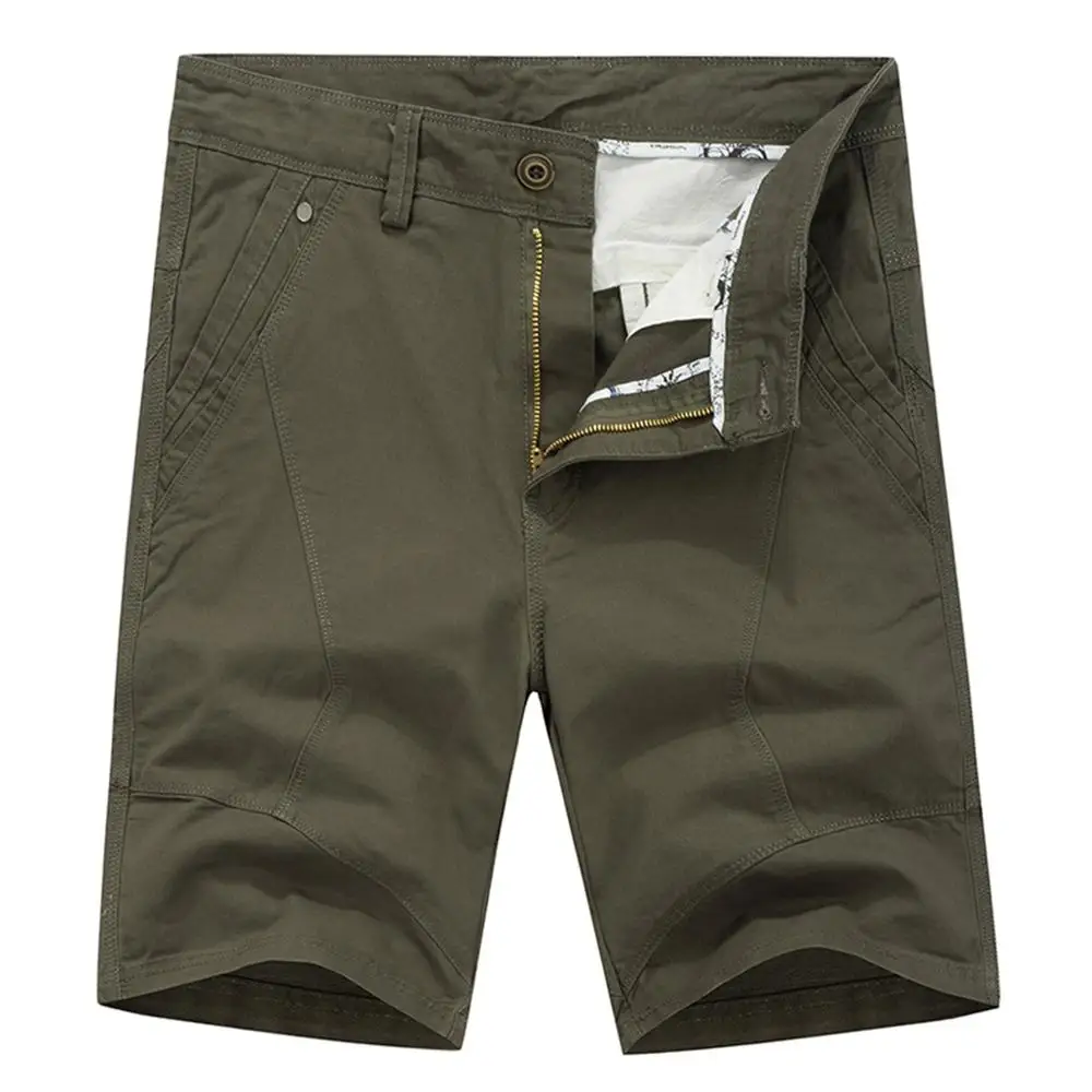 

Cloudstyle Men Shorts Solid Color Stitching Loose Tooling Casual Male Shorts Six-Point Pants Comfortable Breathable Men Summer