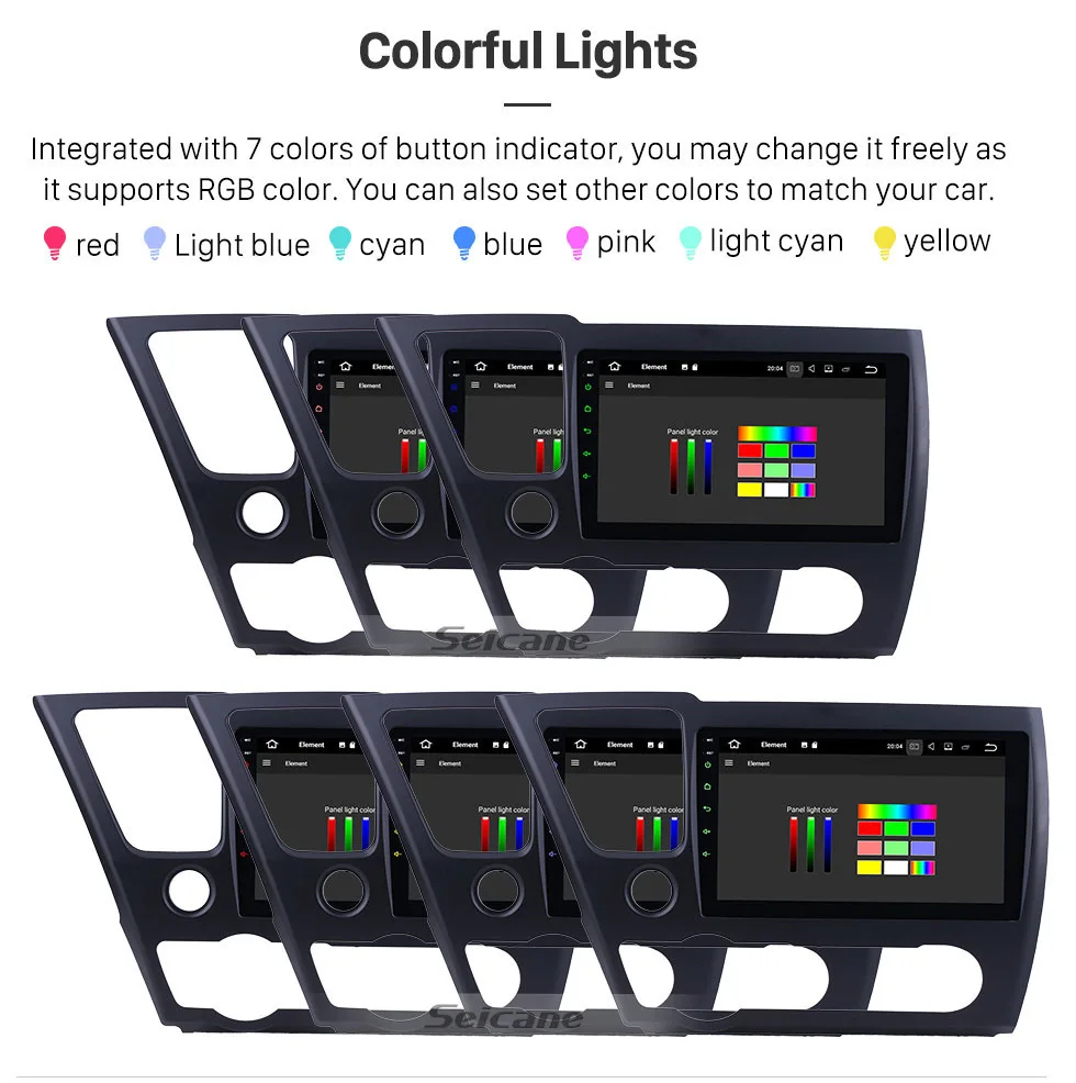Seicane 9 дюймов Android 8,1/8,0 для 2014 2015 2016 2017 Honda Civic автомобильный стерео gps навигации радио плеер Зеркало Ссылка 4G WI-FI