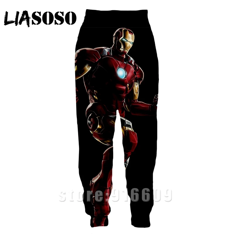 3d принт для мужчин и женщин Полная длина jogger дети Sweatpant зимние Железный человек брюки Аниме Мстители повседневные забавные Топ спортивные брюки A369 - Цвет: 19