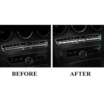 

11pcs Center console trim Car Auto Decal Frame Button For Mercedes-Benz