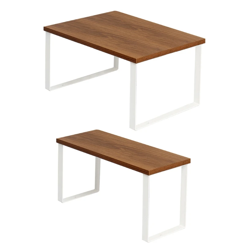 Scaffale Da Tavolo In Ferro Battuto + Legno Bagno Scaffale Di Finitura Multifunzionale Cucina Organizzatore Di Spezie Armadio Armadio