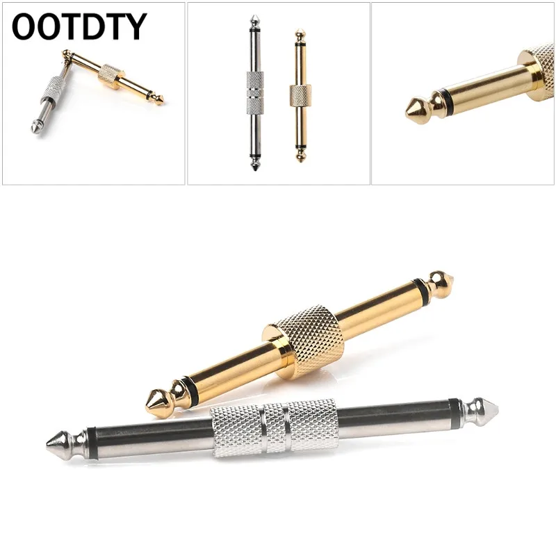 Review OOTDTY 1/4" 6.35mm MONO Jack Male To Male Coupler Plug Adapter For Guitar Effects Pedal suit for guitar