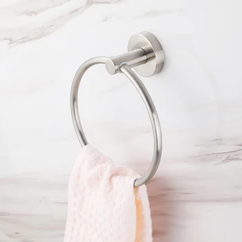 

Luxury Towel Ring Stainless Steel Round Holder Wall Mounted For Kitchen Bathroom Stainless Steel Private Homes