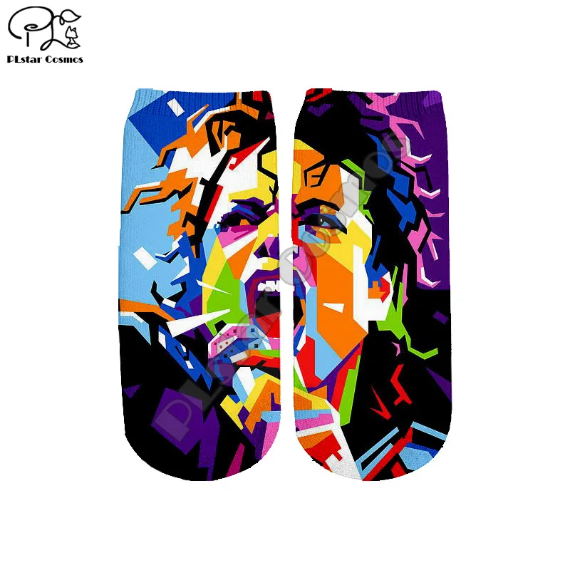 PLstar Cosmos/дропшиппинг, Майкл Джексон, Модные Цветные повседневные короткие носки до щиколотки в стиле Харадзюку для женщин/мужчин/девочек 3 DPrint, Style3