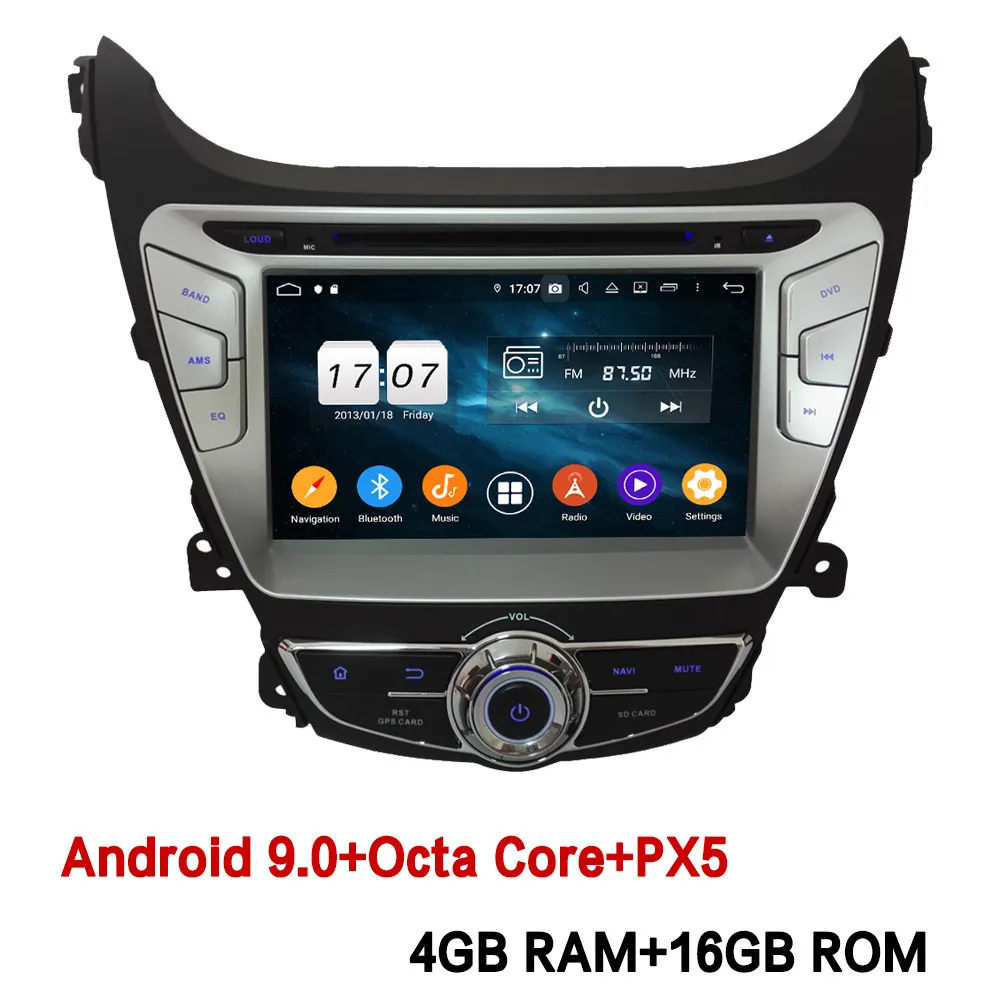 4GB RAM x 16GB ROM Klyde ips 4G Android 9 Восьмиядерный 4 Гб ОЗУ 64 Гб ПЗУ DSP BT автомобильный DVD мультимедийный плеер стерео gps для hyundai Elantra I35 - Цвет: 4GB RAM x 16GB ROM