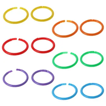 

20x 35mm Creative Plastic Circle Multi-Functional Loose Leaf Ring Binder Hoop For DIY Photo Scrapbook Album Book Office
