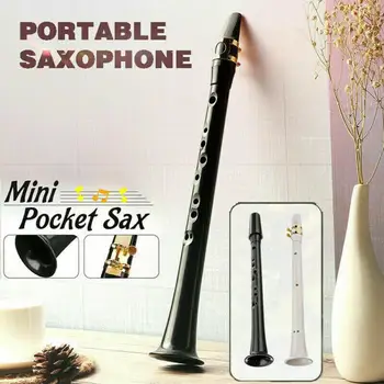 

Mini Portable Saxophone Musical Instrument Black With Bag Pocket Saxophone Professional Musical Appliances