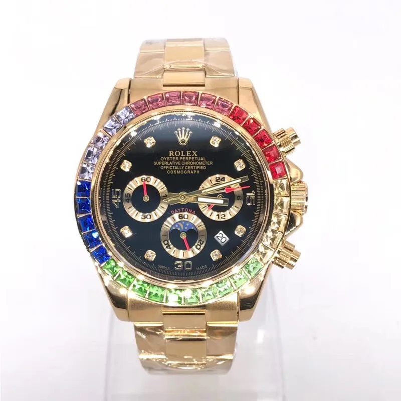

Rolex- Men's luxury steel watchband wrist Watch New fashion quartz watch Gift Limited edition men's Watch Ord59