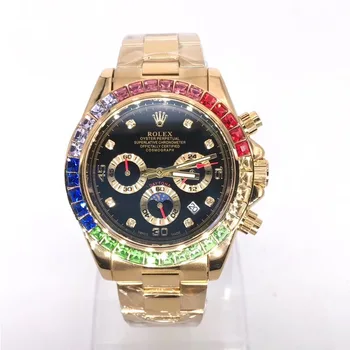 

Rolex- Men's luxury steel watchband wrist Watch New fashion quartz watch Gift Limited edition men's Watch Ord59