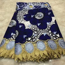 Высококачественная кружевная ткань воск шнур кружевная ткань Африканская кружевная ткань воск шнур кружева для женщин Свадебное платье WD112604