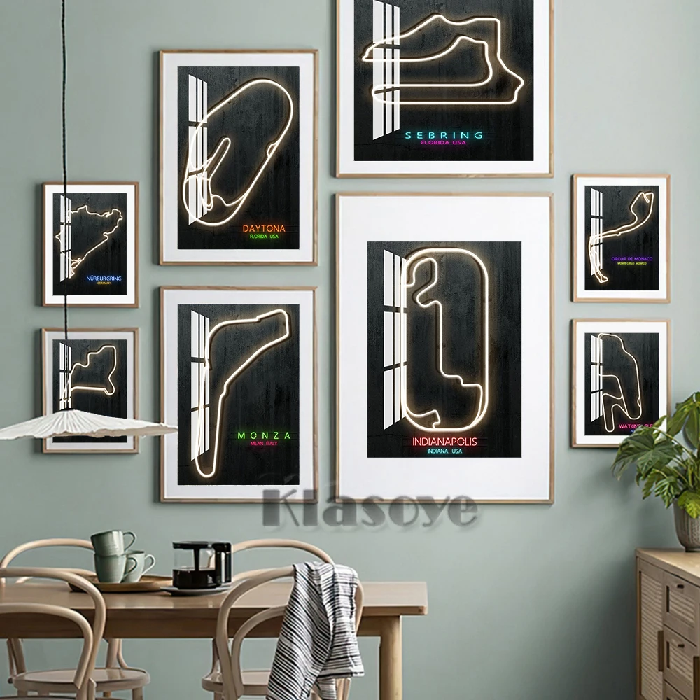 Nürburgring Nordschleife Motorsport Neon Wall Art Custom LED Race
