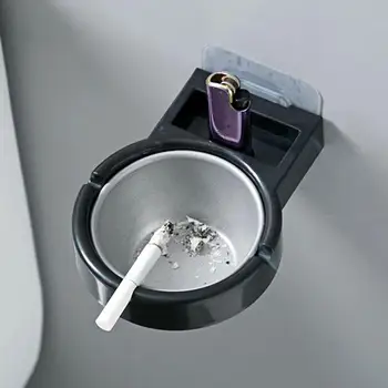 

Wall Mounted Durable Stainless Steel Ashtray Bathroom Cigarettess Garbage Bag Holder Storage Rack Convenient To Install