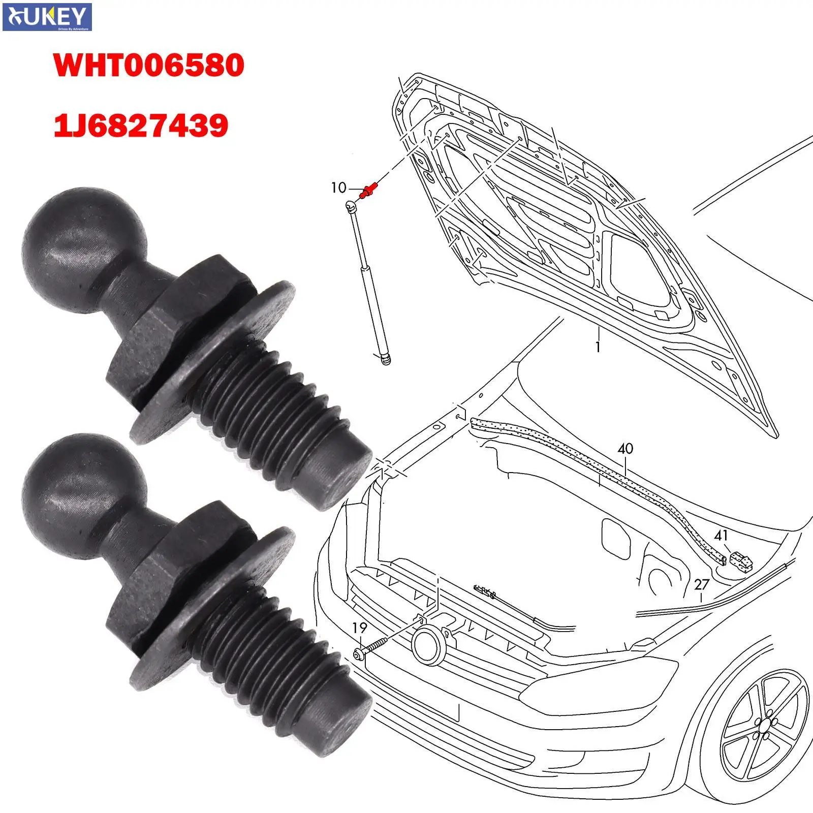 2X для VW Golf MK3 MK4 MK5 MK6 MK7 кроличья капота задняя дверь крышка багажника винт