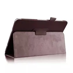 Premium Folio Soft Leather Stand Holder Tablet Case - Full Body Protective Cover (Brown)