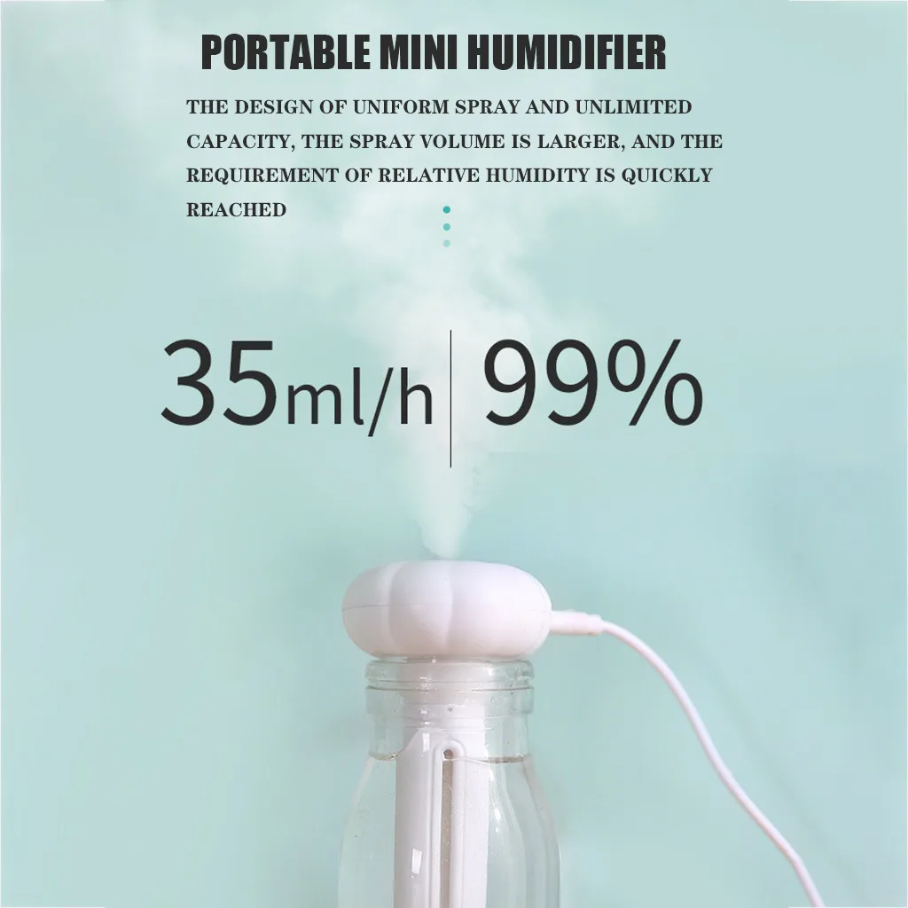 Портативная мини-бутылка для воды для путешествий и офиса с usb-увлажнителем