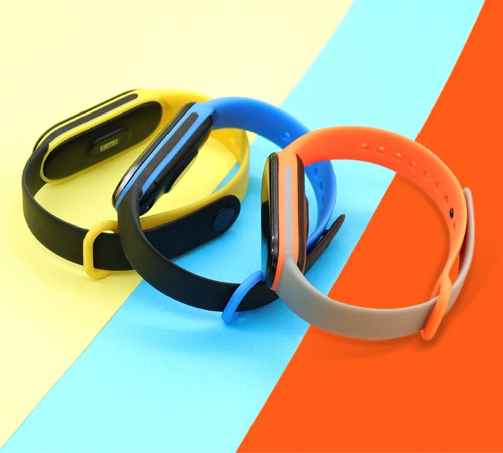 Strap For Xiaomi Mi Smart Band 6 5 4 3 Watchband Contrasting Colors Bracelet Replacement Sport Wrist  TPU Wristband Bracelet