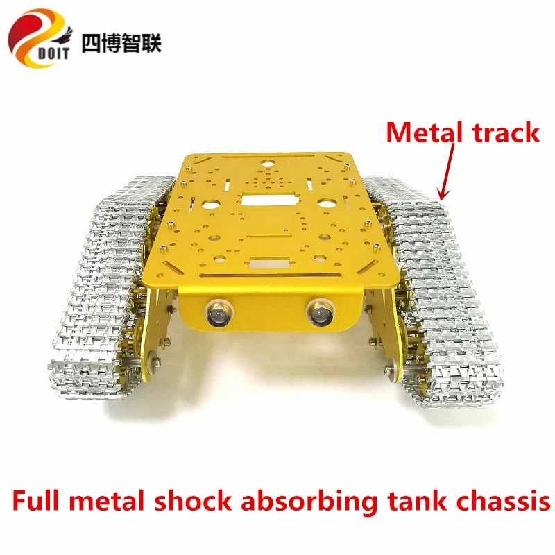 

SZDOIT Full Metal Shock Absorbing Tank Chassis MTS300 Smart Tracked Crawler Robot Platform Motor With Encoder DIY Education Toy