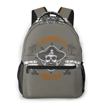 

Fashion Backpack Student Bags Travel Bag Pirate Skull And Cannons Poster