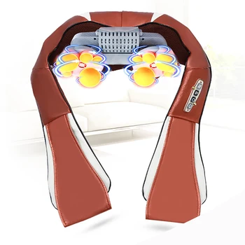 

U Shape Electric Neck Shoulder Massage Device Machine Shiatsu Infrared Heated Knead Massager 4 Buttons Car Home Fatigue Relief