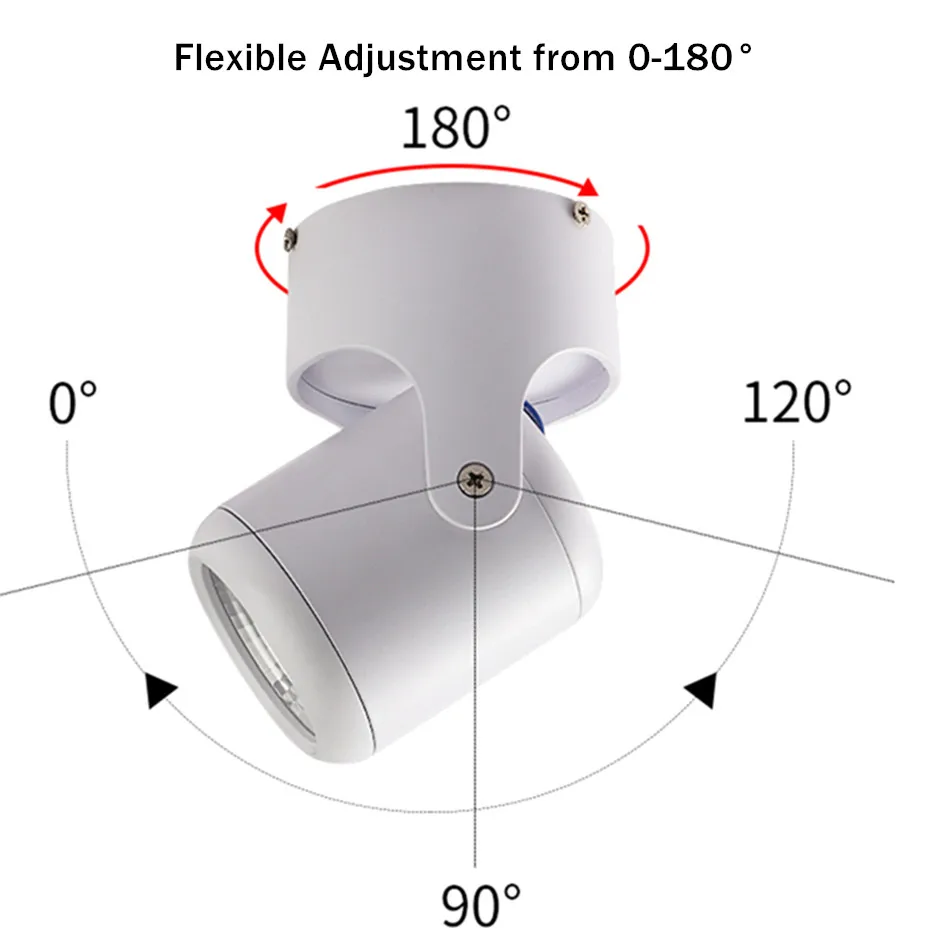 Adjustable Led Track Light Lamp 10W 15W 20W Ceiling Rail Track lighting Fixtures COB Spotlights for shop clothing Store Home