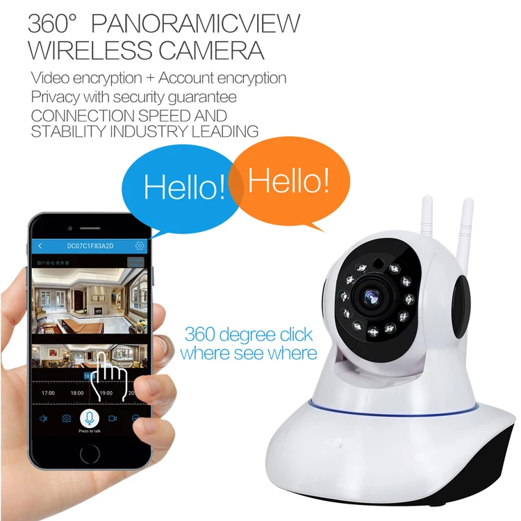 360� HD 1080P Smart Video Recorder Remotely Monitor Home Security Wifi IP Camera Night Vision mini Camcorders with microphone