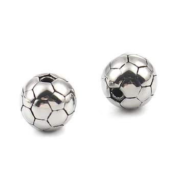 

2 PCs New Hot 304 Stainless Steel Casting Beads Football Antique Silver Color About 10mm Dia., Hole: Approx 1.6mm