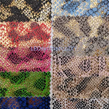 

91x134cm Metallic Snake Faux Leather Fabric, Synthetic Leather Fabric, PU Leather Fabric for Bows DIY accessories P1472