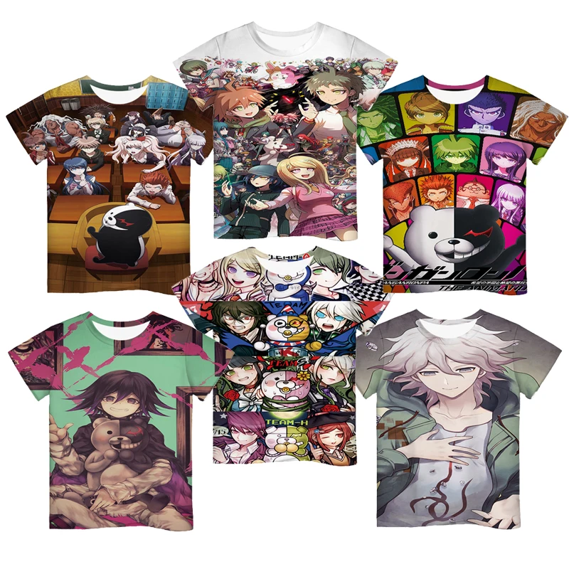 

Game Danganronpa 3D T-shirt New Harajuku Style Classic Kids Clothes Camiseta Boys Clothes Street T-shirt Children Tee