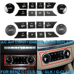 Panel de instrumentos para mercedes benz W204 Clase C CLS M/G/glk class, panel negro mate Piano, aire acondicionado con botón de lentejuelas, embellecedor de repuesto