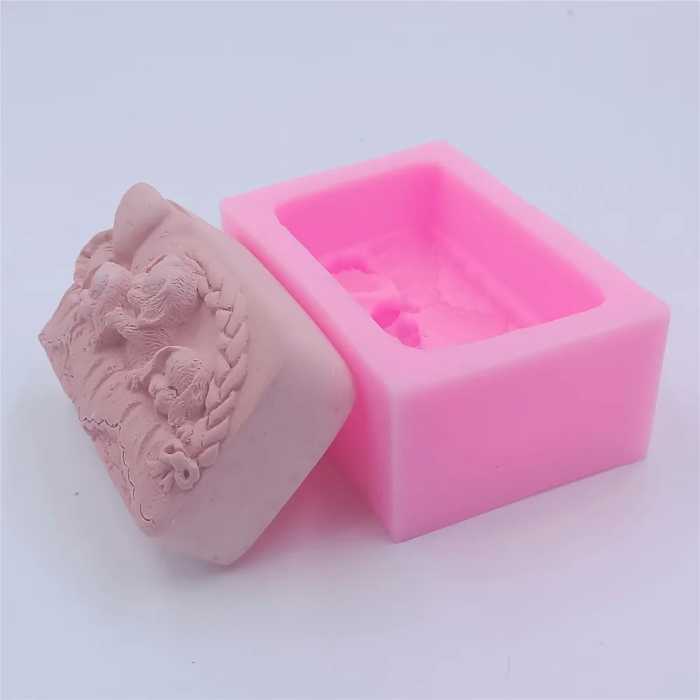 3D собака DIY силиконовые формы для мыла украшения для тортов мусс силиконовая формовочная Смола Искусно сделанные формы